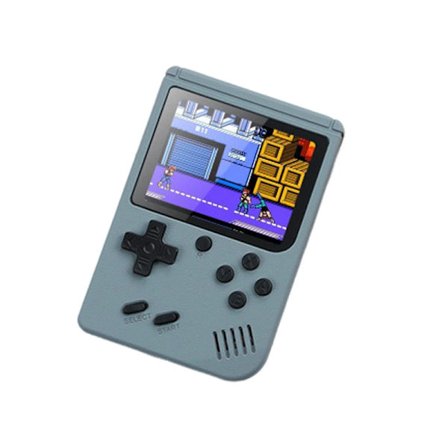 Mordely Klassiska spel Handhållna Retro videospel Gameboy Kids Gifts 500 Classic Game Retro videospel-Grå