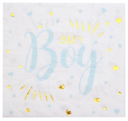 Servetter Baby Shower - Baby Boy 20-pack