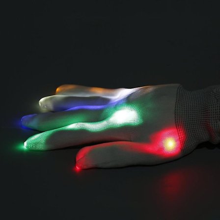 7-Modes LED Handsker Rave Lys Blinkende Finger Handsker