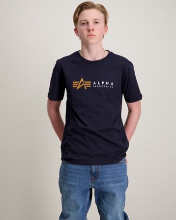 Alpha Industries Alpha Label T Kids/Teens Blå T-shirts Dreng - Kids Brand Store