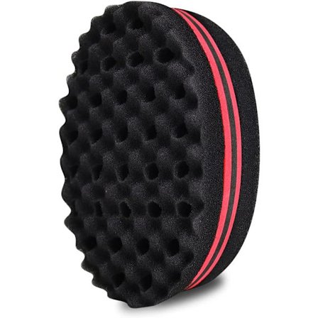 Hår Svamp Børste, Store Huller (14mm Hul) Afro Krølle Svamp, Dobbelt Sidet Oval Magisk Twist Spoler Bølge Hår Svamp til Hjem og Barber
