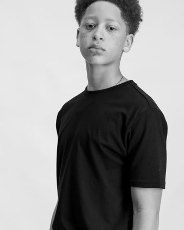 RYVLS Slim Tee Svart T-skjorter Gutt - Kids Brand Store