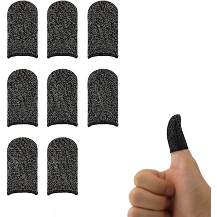 8 Styk Gaming Finger Sleeves Anti-Sved og Glat Bevægelig Fi