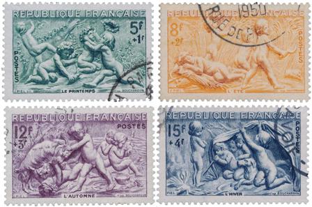 Frankrig 1949 - YT 859-62 - Stemplet