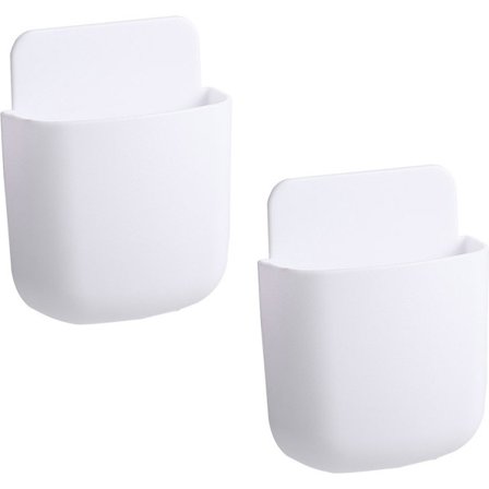 ING 2-delt hvit oppbevaringsboks/hylle - ingen boring nødvendig