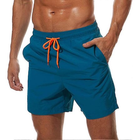 Hurtigtørrende badebukser til mænd med meshforing, strandshorts med lommer