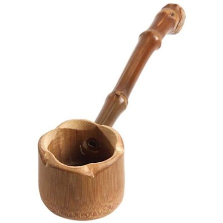 Bambus Vatten Skopa Japansk Vatten Skopa Bad Skopa Skopa med Långt Handtag för Trädgård Te Ceremo