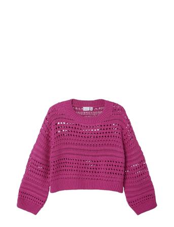 Name It Nkfkalea Ls Loose Short Knit Rosa