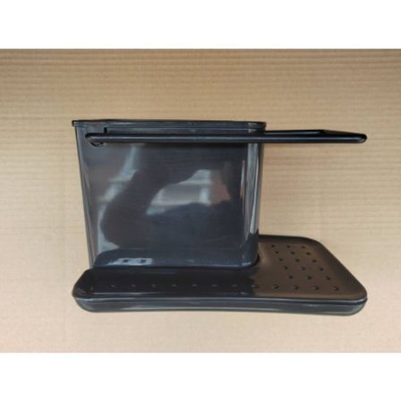 Diskställ med integrerad avlopp, hållare för svamp, borste, diskmedel och disktrasa, avtagbar, vanlig storlek