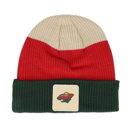 Fanatics - NHL Grün Cuff Mütze - Minnesota Wild Showboat Green/Red/Natural Cuff @ Hatstore