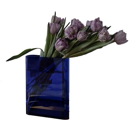 Bogvas til blomster Æstetisk indretning Kunstnerisk kulturel smag Dekorativ bogform Blomstervas til hjemmets soveværelse Kontor Blå (hvide bogstaver)