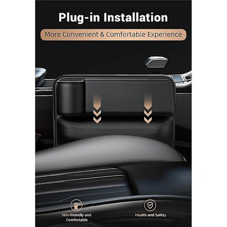 Säten Utrymme Förvaringsväska Pu Höger Bil Auto Console Sida Bil Spricka Förvaringslåda Split Space Filler Wi