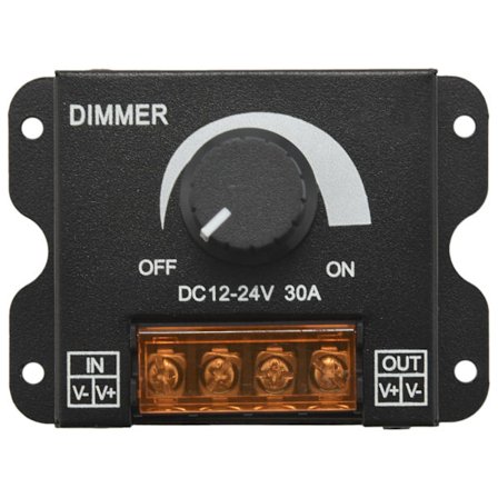 LED-ljusregulator DC 12-24V 30A/Ingen strobe med vredströmbrytare LED-ljusremsa ljusstyrka justerare dimmer