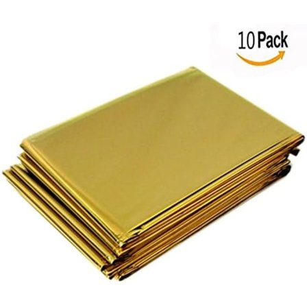 10 stk. Overlevelsesdækken, Termiske Dækken Overlevelsesredning Bl