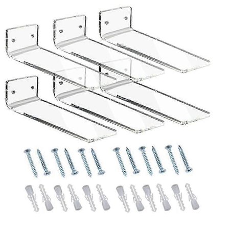 6 kpl Kelluva kenkäteline, hyllyt seinälle asennettava leijuva kenkäteline lenkkarien keräilyyn