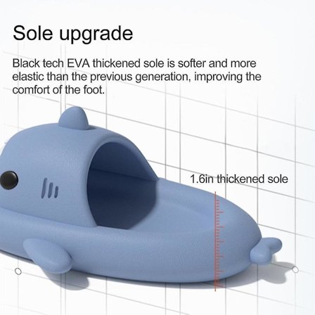 Cute Shark Couple Tofflor - Halkfria Eva Flip Flops för män, kvinnor, barn, utomhus