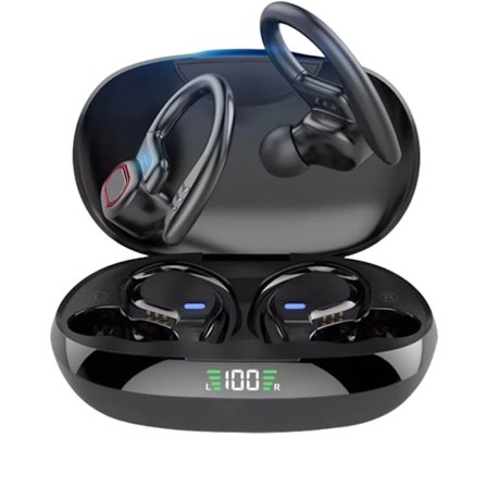 Sport Trådlösa Bluetooth-hörlurar, Trådlösa Hörlurar med Mikrofon Bluetooth, Hi-Fi Stereo Bluetooth-headset Bluetooth-headset för sport, arbete