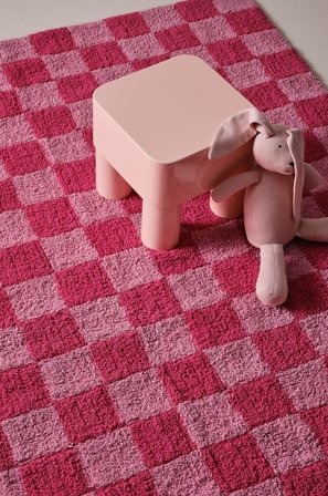 Jotex - Mini Bomullsteppe 130x190 Cm Bomull Rosa/lys rosa MELA - Kjøp Bomulls- & filleryer hos Jotex