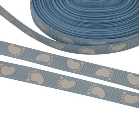 2 meter band blå fötter fest kalas dop babyshower dekoration