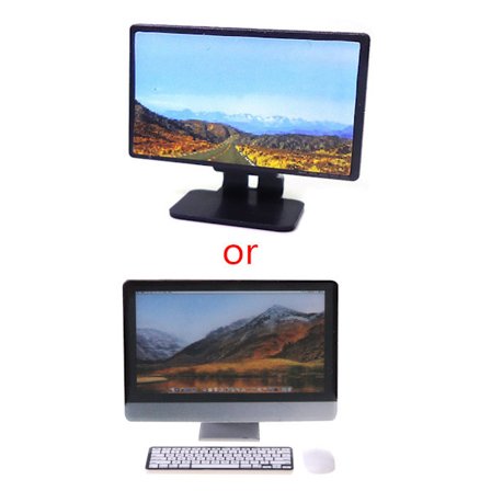 1:12 Skala Dukkehus Miniature Fladskærms TV Fjernsyn Med Billede til Dukke H