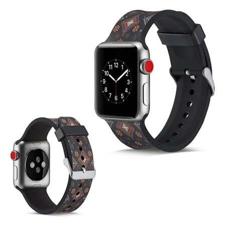 Apple Watch Series 5 40 mm kamouflagefärgad klockarmband i silikon - Blomma Och Blomma