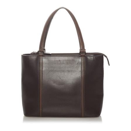 Burberry Vintage, Pre-owned Leather Handbag Bruin, Dames, Maat:ONE Size