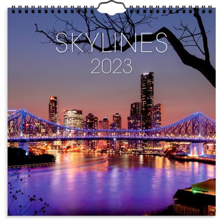 Väggkalender 2023 Skylines Multifärg