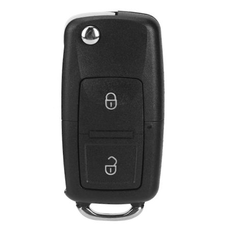 Smart Bil Fjärrnyckel 433MHz 2 Knappar med ID48 Chip 1J0959753CT Passar för Vario 2000?2008 (FMY)