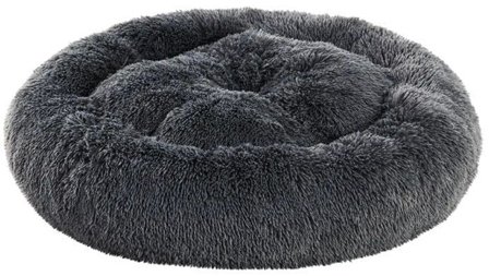 Brava Fluffy Calming Bed Round M Dark Grey