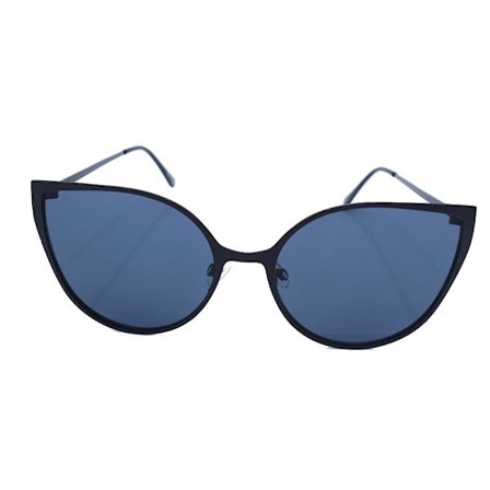 CAT EYE Solbriller metal - sort