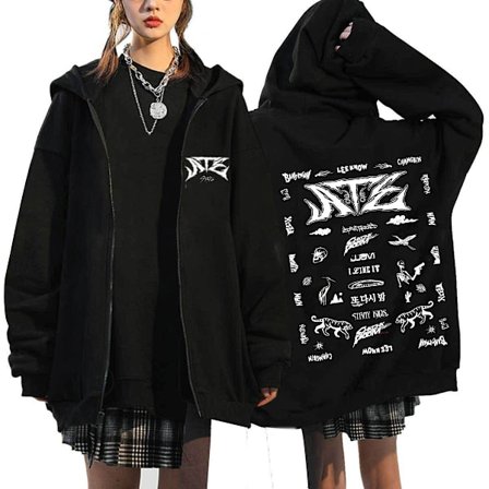 Stray Kids ATZ Sångare Hoodie Lös Hoodie