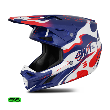 Crosshelm Shot Speed Atomic Blau/Rot Perleffekt S