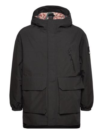 Teen 2L Ins Parka Y Parkas Jakke Svart Jack Wolfskin*Betinget Tilbud