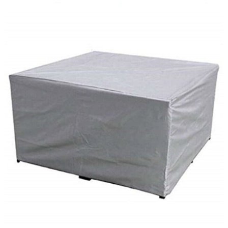 Kampanje, hagemøbeltrekk Oxford-stoffbeskyttende trekk for møbelbeskyttelse mot regn og støv, anti-UV (110x110x85cm, sølv),--