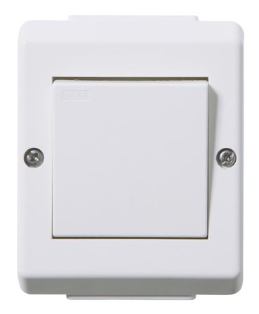 Elko EKO07472 Strömbrytare renvit, utan ljus, IP55 Kopplingstyp: 1-polig (trapp), Strömbrytare & vägguttag