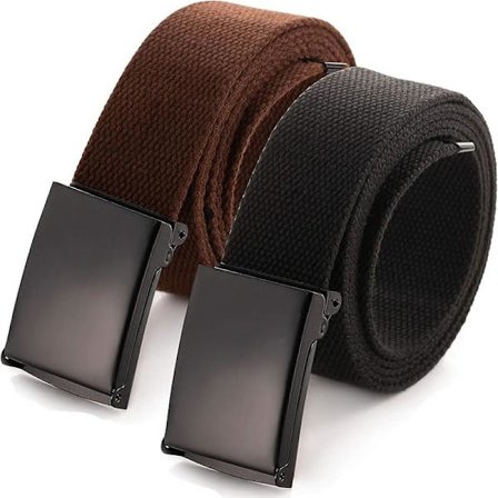 2 kpl säädettäviä kangasvöitä (musta, kahvi) Solid Mi