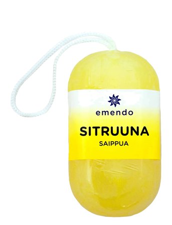 Emendo Lemon Soap With Rope 180 G - Yellow - 180 G