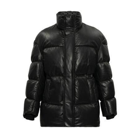 Emporio Armani Leather Jakke Sort, Herre