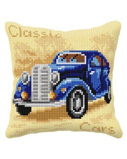 Broderipakke Pute Blå Bil - Orchidea