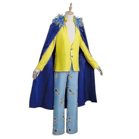 Trafalgar Law Cosplay Kostyme One Piece Trafalgar D. Water Law Hat Plysj Anime Kappe Og Uniform Dress Halloween Festklær Høy Kvalitet -a