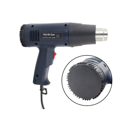 220V Rundkontakt Vit Värmepistol Heta Luftpistol DIY Präglings Pulver Värme Krympslang för Verktygsrum