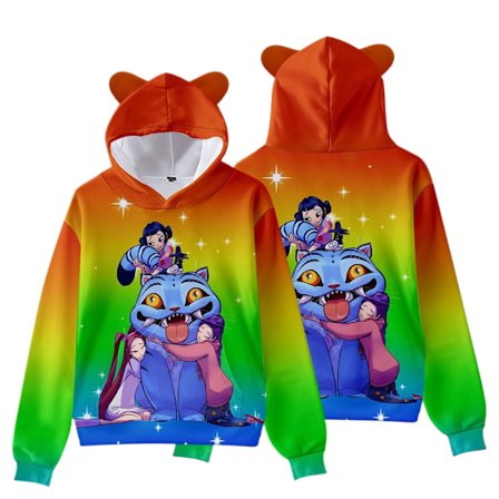 KPop Dæmonjagt Pige Gruppe Katteøre Hættetrøje til Børn, Casual Pullover - Style 5 - 170CM