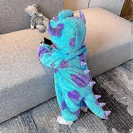 Baby Monster Fleece Overall Kostym Varm Huvtröja Romper