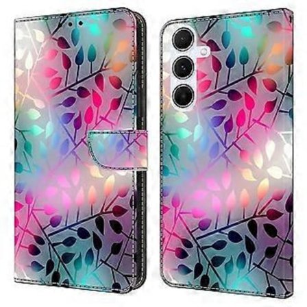 Samsung Galaxy A16 5G/4G -kotelo magneettilukolla, 3D-kuvioitu nahkalompakkopuhelinkotelo (Tyyli F)