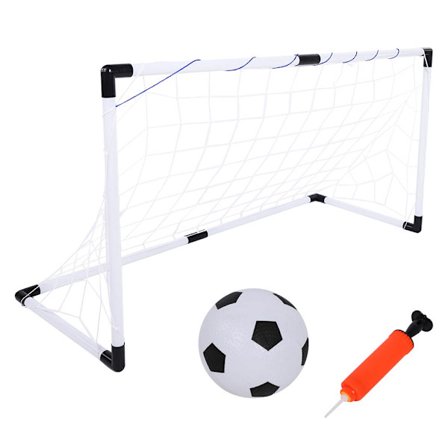 Oudoor Folding Barn Fotboll Goal Gate Kit med bollar Pump Kid Träningsleksaker