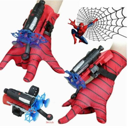 Børne Spiderman Web Shooter Launcher Legetøjs Handsker Pile Rolleleg