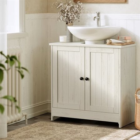 Pesuallaskaappi 60 x 30 x 61 cm säädettävällä hyllyllä - Valkoinen