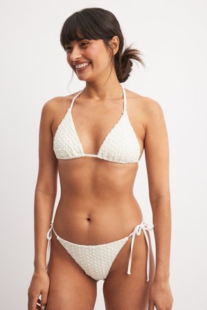 NA-KD Culotte de bikini au crochet - Bikinis - Blanc - XXL