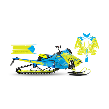 Dekalkit SweTown El-Capitan Blå-Lime - Polaris Axys 800 Pro RMK 163 2016-2020