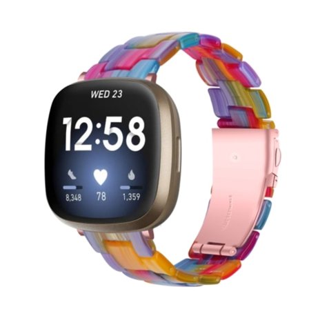 För Fitbit Versa 3 / Sense Universal Resin Watch Band